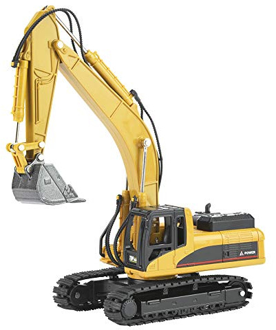 VGEBY Bagger Spielzeug, Engineering Bagger Modell, 1:50 Sammlermodell aus Metall, ideal für Kinder, Teenager, Sammler,Indoors, Outdoors, Baustellenprojekte, familäre Aktivitäten