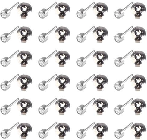 1 Caja Traspasado Pendientes De Blancos Pernos Prisioneros del Oído para Los Colores Perforación Pistola Decoraciones para El Pendiente De Las Mujeres De Reemplazo