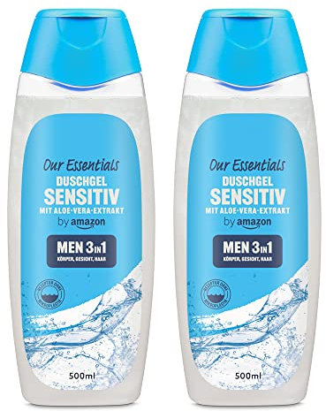 by Amazon Men 3-In-1 Sensitiv Duschgel, 2 x 500ml