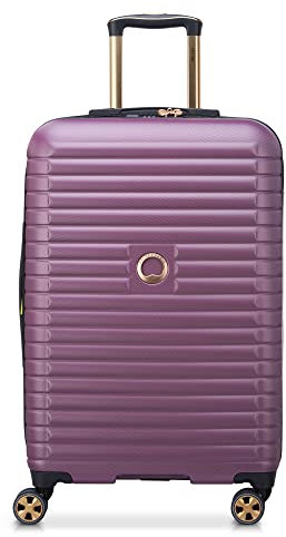 DELSEY PARIS Cruise 3.0 Hardside Expandable Luggage with Spinner Wheels, Plum, Checked 26 Inch, Cruise 3.0 Hardside Expandable Luggage with Spinner Wheels