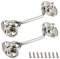 Sturmhaken mit öse 2 Stück Sturmhaken Edelstahl Kabinenhaken Fensterhaken für Türen Garagentor Fenster Fang Kabine (10 cm)