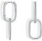 Cangall Convertible Link Earrings for Women, 925 Sterling Silver Double Oval Hoop Earrings, Paperclip Link Chain Hoop Earrings, Hypoallergenic Small Geometric Silver Sleeper Huggie Earrings Dangling