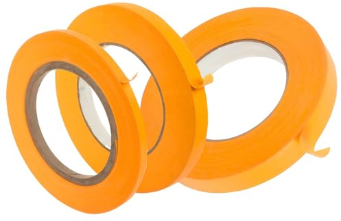 Generisch Griffbrett-Abdeckband, Gitarren-Griffbrett-Abdeckband - 3 Stück Malerklebeband - Klebriges Nadelstreifen-Klebeband, breites Maler-Automobil-Klebeband für Lackierkunst, Gitarre