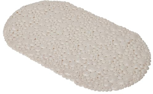 Bath Bliss Natural Plant Based Fibers Bathmat | Self Draining | Non-Slip Backing | Shower and Bath Tub Accessories | Ivory