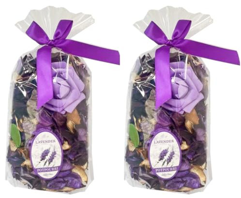 Botide Potpourri Bags,Home Fragrance Sachet Petal,Potpourri Bowl Filler,vase Filler for Families, Weddings, Cars, Coffee Shops, etc Decoration, 2 Bags/10oz (Lavender)