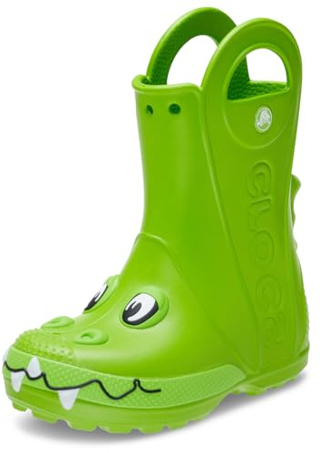 Crocs Handle It Duke Rain Boot T, Stivali Unisex - Bambini e Ragazzi, Crocs Green, 23/24 EU