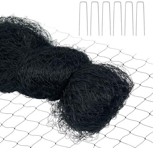 Garden Netting 2x20m, Bird Netting for Garden Outdoor Patio Plants, Extra Strong Woven Mesh Heavy Duty Kit for Fruit Trees, Plants & Vegetables, Reusable HDPE Plastic Mesh Pond Net