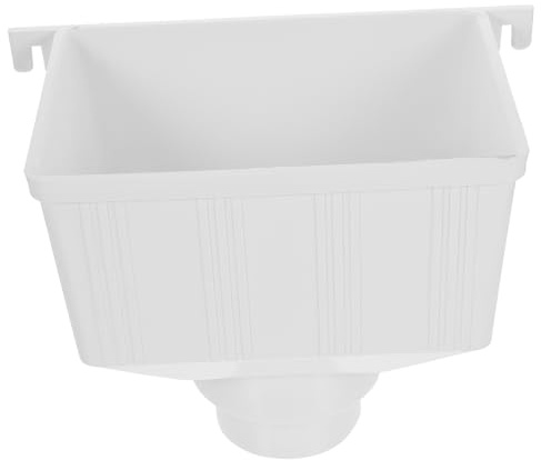 NUOBESTY Rain Gutter Downspout Diverter PVC Pipe Connector 110mm x 75mm Rainwater Collection Funnel Compatible UK Rainwater Systems