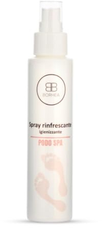 BORHEA Podo Spa Spray Rinfrescante Igienizzante Piedi 100ml – Con Tea Tree ed Estratti Naturali – Elimina funghi e cattivo odore, riduce la sudorazione, cura professionale dermatologicamente testata