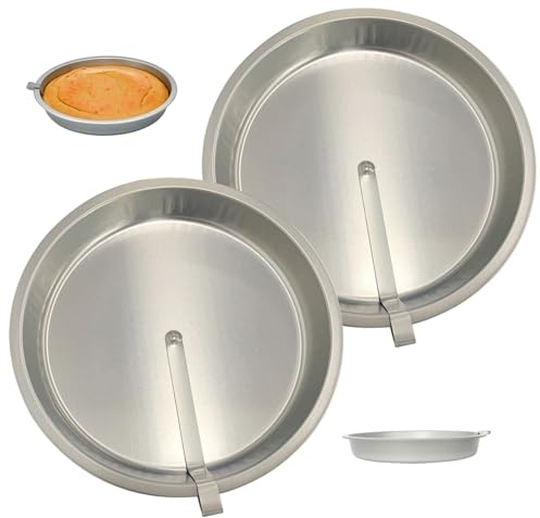 Molde para pasteles de 10 pulgadas redondo de hojalata de fácil liberación con cuchilla giratoria incorporada para hornear 2 unidades