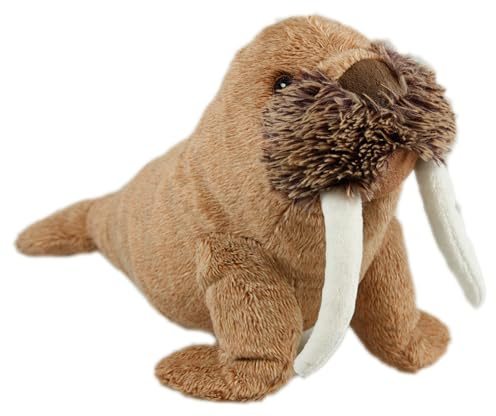 Animal Instincts Snow Mates Winston Walrus, Squeaky Soft Plush Chew Companion Dog Toy - Small