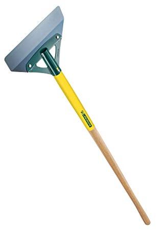 Leborgne, Grattoir de Coffrage Batipro, Angles Arrondis, Largeur: 30 cm, Manche Bois 130 cm, Lame En Acier Trempé, Douille renforcée par 2 arbalétriers, Lame pliée, 2 angles de travail