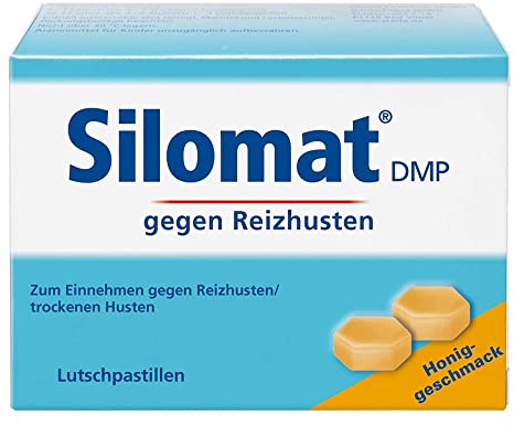 SILOMAT Hustenstiller Lutschpastillen mit Honiggeschmack, mit Dextromethorphan gegen Reizhusten, zum Lutschen, mit echtem Honig, für Erwachsene und Kinder ab 6 Jahren, 20 Stück