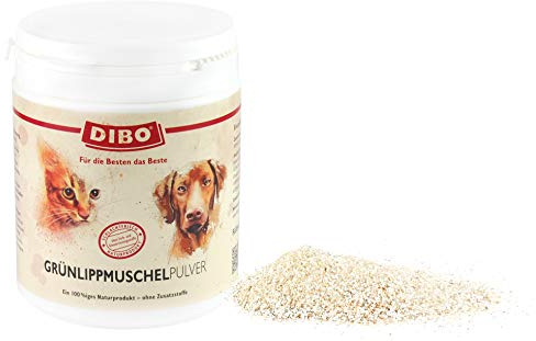 DIBO Grünlipp - Muschelpulver, 400g-Dose, 100% Naturprodukt für die Gelenke von Hunden und Katzen