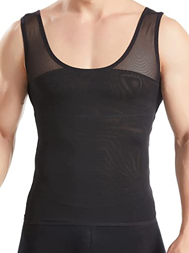 HANERDUN Canotta Contenitiva Snellente Uomo Maglietta Compressione Intimo Maglia Modellante Shapewear Camicia Dimagrante Pancia Piatta