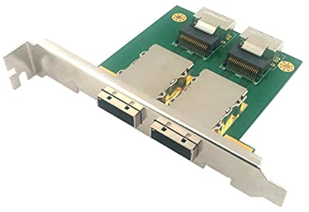 NFHK Dual Ports Mini SAS SFF-8088 a SAS 36Pin SFF-8087 PCBA Adattatore Femmina con PCI Staffa