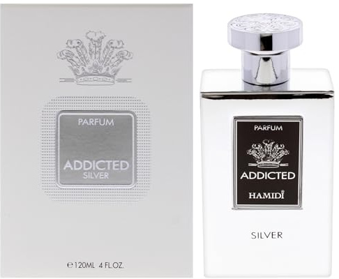 HAMIDI by ARMAF Non Alcohol Addicted Silver Parfum, 120 ml, 4 FL.OZ, Long Lasting Fragrance, Perfume for Men