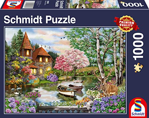 Schmidt Spiele 58985 Haus am See, 1000 Teile Puzzle