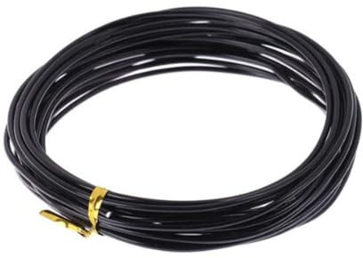 YSUUZRL Filo nero per bonsai, in alluminio, per addestrare piante e alberi da giardino, strumento fai da te (0,8 mm-10 m)