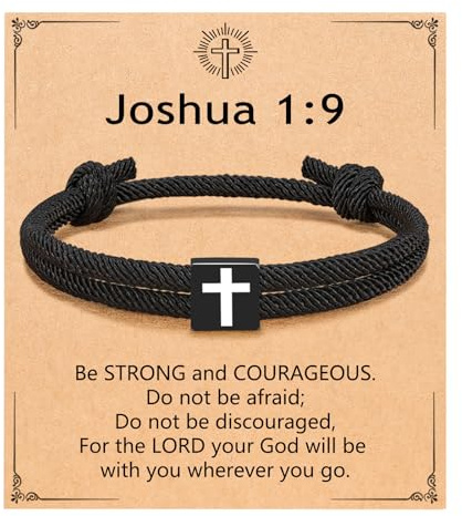 UNGENT THEM Cross Bracelet for Men Kids Teenage Teen Boys Gifts Ideas Baptism Confirmation First Communion Christian 8 12 10 14 16 13 11 9 Year Old Birthday Boy 8th Grade Kindergarten Graduation Gifts