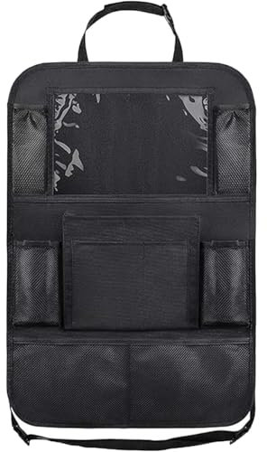 XXLKVSK Car Seat Organiser Car Back Seat Organize with 10 Inch Touch Tablet Holder Back Seat Organizer for Kids 8 Pockets for Snacks Drinks Toys Food Storage