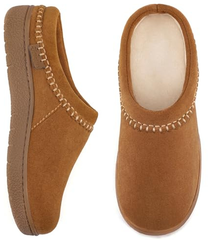 Zigzagger Women's Slip On Moccasin Slippers, Microsuede Indoor/Outdoor Comfy House Shoes with Memory Foam