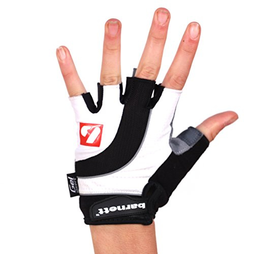 BARNETT Gants de vélo BG-04 Courts pour la compétition, Blanc (XS)