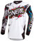 O'NEAL | Maillot Motocross Manches Longues | Enfants | MX MTB Mountainbike Enduro | Protection Coudes Cousue, col V, matériau Respirant | Maillot Element Youth Villain | Blanc | Taille M