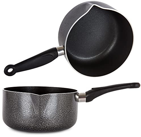 AM Home and Kitchen - Induction Non Stick Milk Pan with Pouring Lip, Saucepan (18 cm)