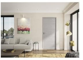 OPTIMUM Bloc Porte ajustable décor chene gris clair BILBAO - 204 x 83 cm Droit