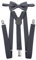 XDGBGFN Fliege Hosenträger Set Herren Mit Drei Clips - Verstellbar und Elastisch Rückenband (Grau)