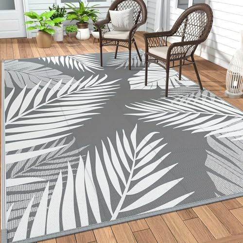 Generisch Outdoor Teppich Wetterfest, Wendbarer und Leichtgewicht campingteppich Outdoor balkonteppich Picknickdecke, Polypropylen outdoorteppich für Terrasse, Garten, Küche(120x180cm)