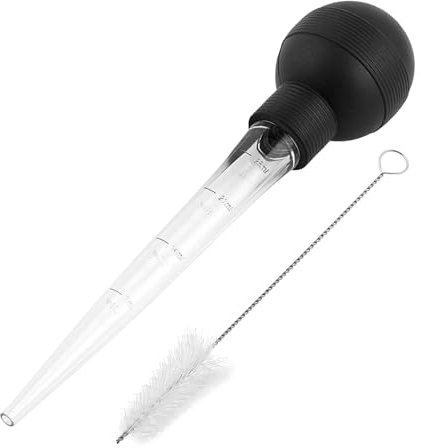 Zuasdvnk Baster para cocinar | Inyector de adobo de , jeringa de cocina con cepillo de limpieza para marinar carne y líquidos calientes