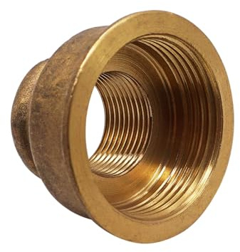 SKIR'CO (1 pz) Presa di riduzione in ottone 3/4 x 1 1/2 filettatura interna, raccordi per tubi in ottone, connettore riduttore, filettatura BSP femmina