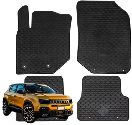 TAPPETI - TAPPETINI IN GOMMA 3D TPE NERI PER JEEP AVENGER DAL 2022 IN POI