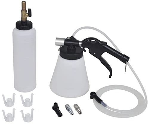GeenYuu Dispositivo di spurgo dei freni con serbatoio da 1 l e bottiglia di ricarica da 0,7 l, per sistemi idraulici di auto, accessori per officina, per freni, tubi, frizione, manutenzione del