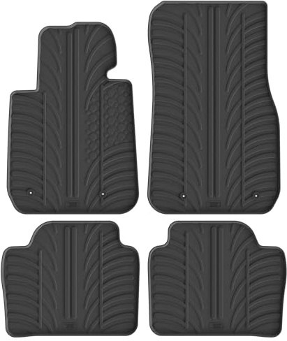 Gledring Satz Gummimatten kompatibel mit BMW 3er F30/F31 2012-2019 (T Profil 4-teilig + Montage-clips), Schwarz