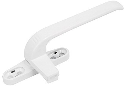 sourcing map Poignée de Fenêtre Verrouillable Poignée Porte Fenêtre Poignet aluminium Droite blanc