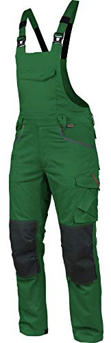 WÜRTH MODYF Arbeitslatzhose Stretch X - professionelle Arbeitshose für Herren - Latzhose mit Reißverschluss - in der Größe 28 in Grün