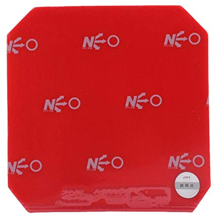 DHS NEO Hurricane 3 Table Tennis Rubber Sheet Ping Pong Rubber, with Table Tennis bubber Sleeve Adhesive Film (Red, 40° / 2.15 mm)