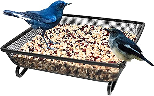 RAM ONLINE Bird Wild Bird Garden Outdoor Bird Tray Black