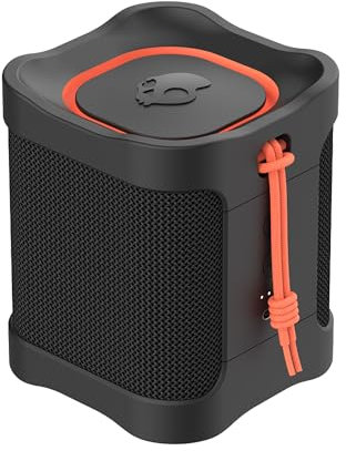 Skullcandy Terrain Mini Wireless Bluetooth Portable Speaker, IPX7 Waterproof, 14 Hour Battery, True Wireless Stereo with Built-In Carry Strap for Travel and Outdoor Use - Black