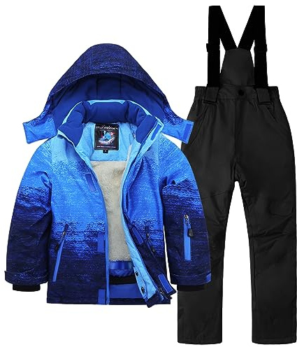 AIMISYOU Kids Winter Ski Jackets Size 8-9 Windbreaker Boys Snowboard Pants Suit Rain Coat