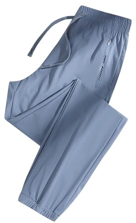Wyongtao Casual Pantalon Soie Glacée Taille Haute Extensible Été Pantalon avec Poches Couleur Unie Style Sportif Pantalon Femme Cordon De Serrage Léger Ample Pants Droite Pantalon Femme Pas Cher