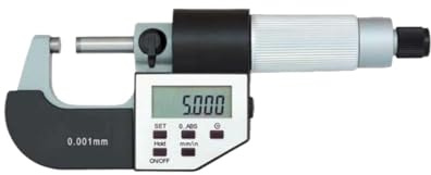 ANNESEY Electronic Outside Micrometers，resolution 0.001mm 0.00005″, range 0-25/50/75/100/125/150/175/200mm/1/2/3 4/5/6/7/8(4157014 75-100mm)