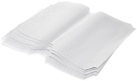 KAILIKETIY Transparente Buchumschläge 20 Stück Selbstklebend Mattiert Mit Gitterfolie Zum Zuschneiden Für Schüler Schulbücher Buchschutz