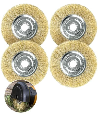 Joint Brush Set, 4 Pieces Brass Wire Brush for Gloria Multibrush and Weedbrush, Diameter 11.5 cm, Garden Weed Brush Accessories for Floor Cleaning, Moss, Dirt and Weeds in Joints (4)