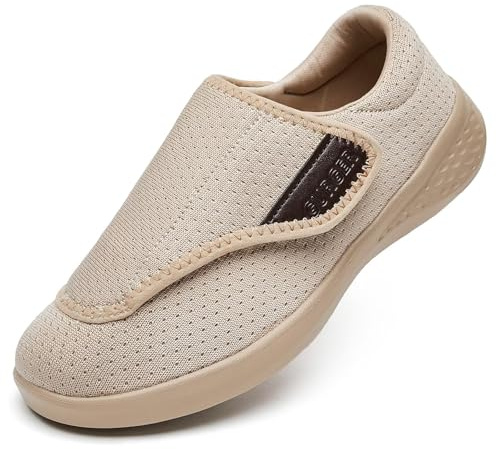 GURGER Zapatillas Diabéticos para Mujer Hombre Extra Anchas Ajustable Ortopédico Zapatos Respirable Pantuflas