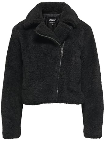 ONLY Onlverona OTW Veste Teddy Jacket, Noir, S Femme