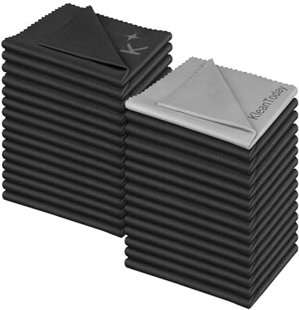 [ 30 Pack ] Kleantoday Lens Cleaning Cloth, Premium Microfiber, Ultra-Soft Cleaning Cloth for Glasses, iPhone Eyeglasses Camera Lens, Screens Wipes & More